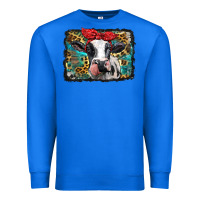 True Royal holstein cow with glitter and leopard background Premium Sweatshirt - BarkalooDesign