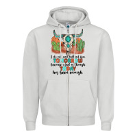 Dove Grey i do not and will not fear tomorrow Zipper Hoodie - MaliasSmallBusiness