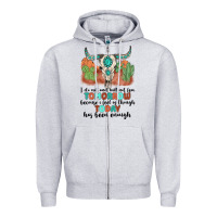 Heather Grey i do not and will not fear tomorrow Zipper Hoodie - MaliasSmallBusiness