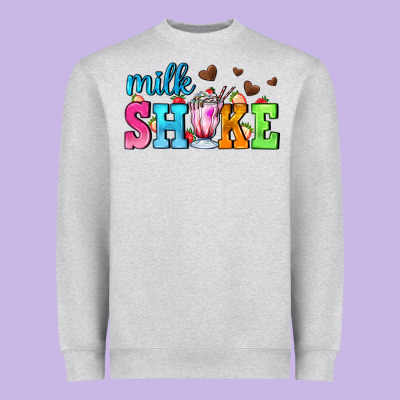 Milk Shake With Chocolate Heart Heavyweight Sweatshirt Designed By Adodesignshop