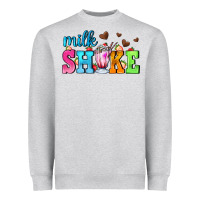 Heather Grey milk shake with chocolate heart Heavyweight Sweatshirt - AdoDesignShop