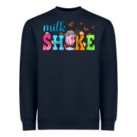 Navy milk shake with chocolate heart Heavyweight Sweatshirt - AdoDesignShop