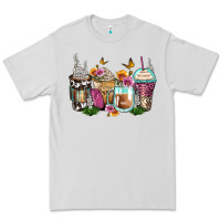 Dove Grey floral coffee cups Premium Tee - Zillion Design Studio