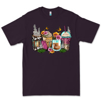 Floral Coffee Cups Premium Tee | Teevron