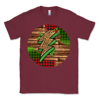 Burgundy leopard lightning bolt Christmas Classic Tee - Jasminsmagicworld