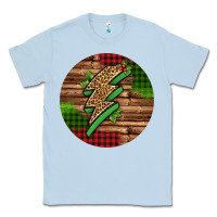 Dusty Blue leopard lightning bolt Christmas Classic Tee - Jasminsmagicworld