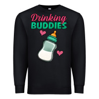 Black drinking buddies baby bottle Premium Sweatshirt - Jasminsmagicworld