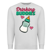 Dove Grey drinking buddies baby bottle Premium Sweatshirt - Jasminsmagicworld