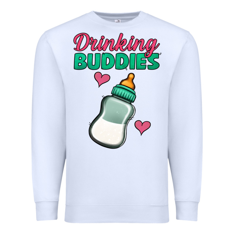 Drinking Buddies Baby Bottle Premium Sweatshirt by Jasminsmagicworld | Teevron