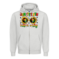 Dove Grey juneteenth vibes only Zipper Hoodie - MaliasSmallBusiness
