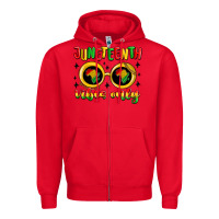Red juneteenth vibes only Zipper Hoodie - MaliasSmallBusiness