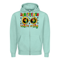 Seafoam juneteenth vibes only Zipper Hoodie - MaliasSmallBusiness