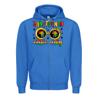 True Royal juneteenth vibes only Zipper Hoodie - MaliasSmallBusiness