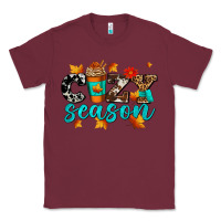 Burgundy cozy season with coffee cup Classic Tee - AdoDesignShop