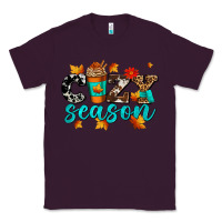 Plum cozy season with coffee cup Classic Tee - AdoDesignShop
