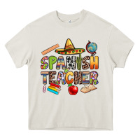 Cream spanish teacher Heavy Core Tee - texasbilliewilder