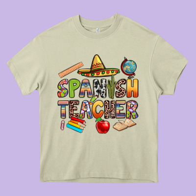 Spanish Teacher Heavy Core Tee Designed By Texasbilliewilder