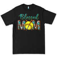 Black western blessed mom with softball Premium Tee - texasbilliewilder