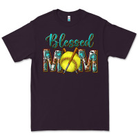Plum western blessed mom with softball Premium Tee - texasbilliewilder