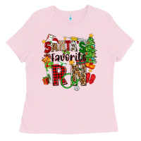 Bubblegum Pink santa's favorite rn Ladies Tee - Zillion Design Studio