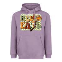 Lavender groovy hello fall Heavyweight Hoodie - BarkalooDesign