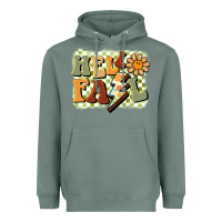 Sage groovy hello fall Heavyweight Hoodie - BarkalooDesign
