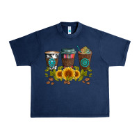 Navy coffee group and sunflowers Urban Heavy Tee - Artiststas