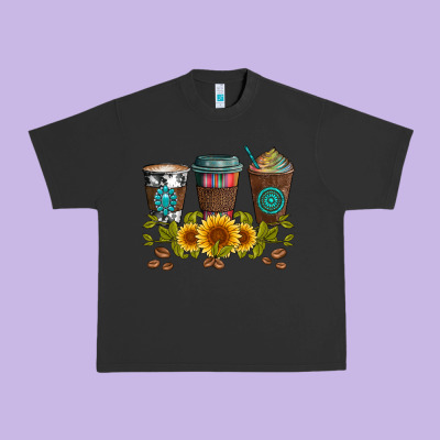 Coffee Group And Sunflowers Urban Heavy Tee Designed By Artiststas