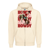 Sandshell howdy santa cowboy christmas Zipper Hoodie - MaliasSmallBusiness