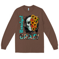 Chestnut beautiful crazy skull Long Sleeve Tee - JahusDesignShop