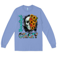 Colony Blue beautiful crazy skull Long Sleeve Tee - JahusDesignShop