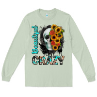 Matcha beautiful crazy skull Long Sleeve Tee - JahusDesignShop