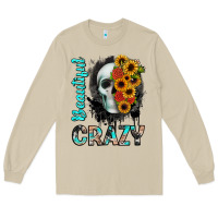 Mushroom beautiful crazy skull Long Sleeve Tee - JahusDesignShop