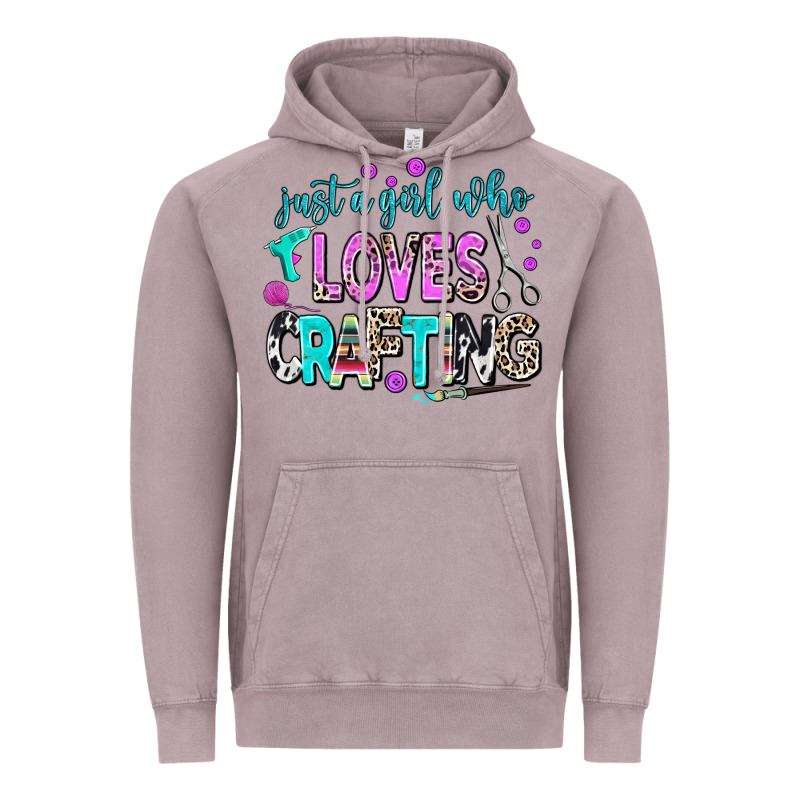 Just A Girl Who Loves Crafting Vintage Hoodie by AdoDesignShop | Teevron