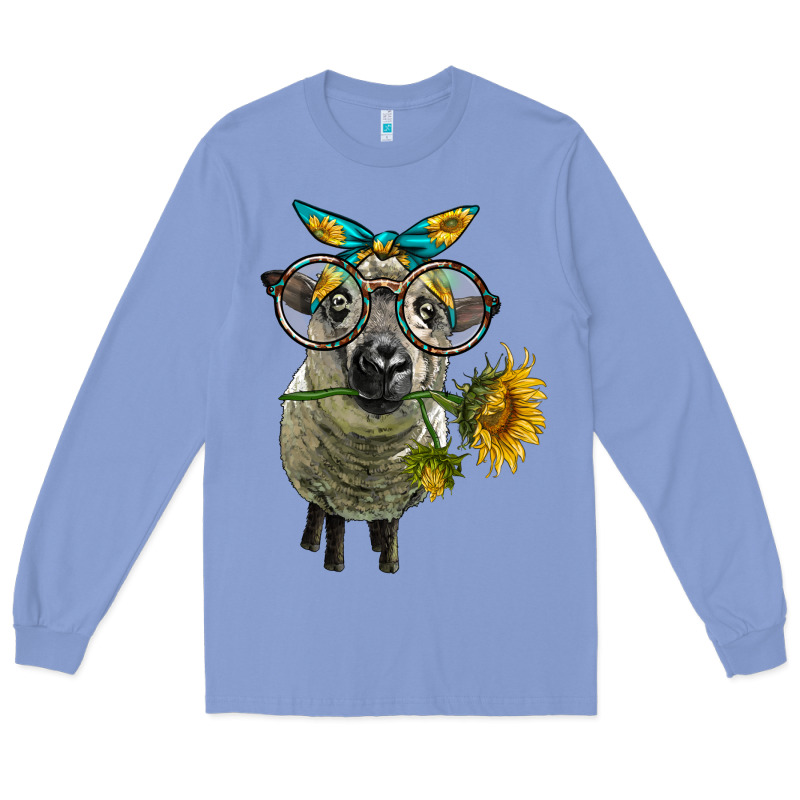 Cute Hempshire Sheep With Eyeglasses Long Sleeve Tee by LillyAllenDesigns | Teevron