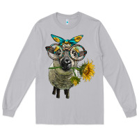 Moon Dust cute hempshire sheep with eyeglasses Long Sleeve Tee - LillyAllenDesigns