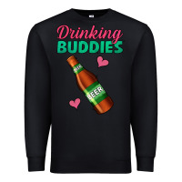 Black drinking buddies beer bottle Premium Sweatshirt - Jasminsmagicworld