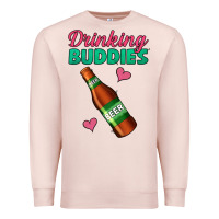 Pale Pink drinking buddies beer bottle Premium Sweatshirt - Jasminsmagicworld