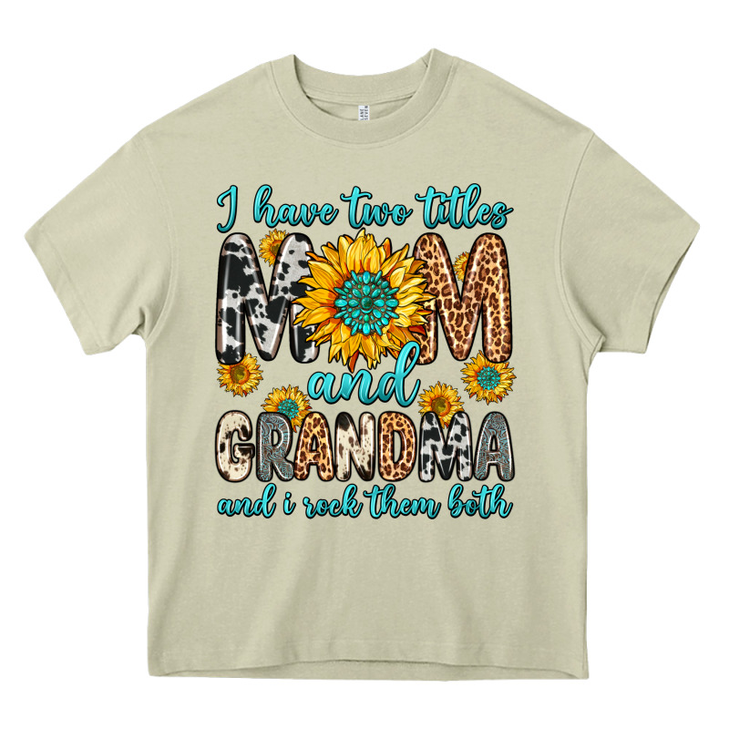 I Have Two Titles Mom And Grandma And I Rock Them Heavy Core Tee by Zillion Design Studio | Teevron