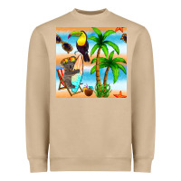 Mushroom tropical animals seamless pattern Heavyweight Sweatshirt - BundleAndBundleShop