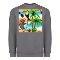 Tropical Animals Seamless Pattern Heavyweight Sweatshirt | Teevron