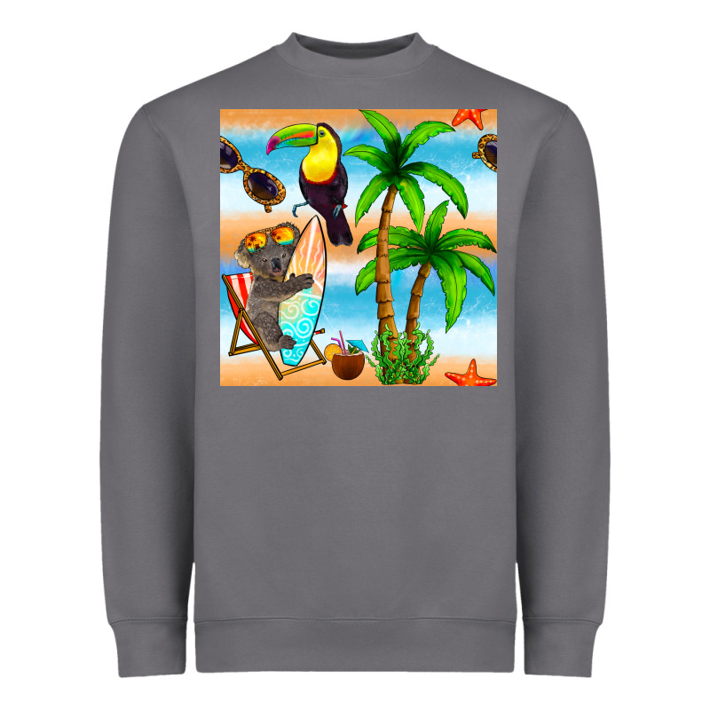 Tropical Animals Seamless Pattern Heavyweight Sweatshirt by BundleAndBundleShop | Teevron