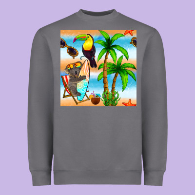 Tropical Animals Seamless Pattern Heavyweight Sweatshirt Designed By Bundleandbundleshop