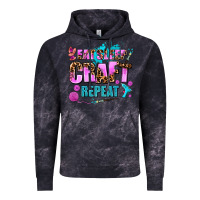 Cloud Black eat sleep craft repeat Vintage Hoodie - AdoDesignShop