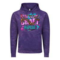 Cloud Purple eat sleep craft repeat Vintage Hoodie - AdoDesignShop