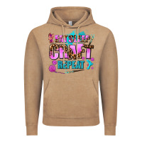Vintage Coffee eat sleep craft repeat Vintage Hoodie - AdoDesignShop