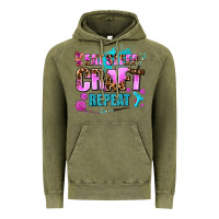 Vintage Olive eat sleep craft repeat Vintage Hoodie - AdoDesignShop