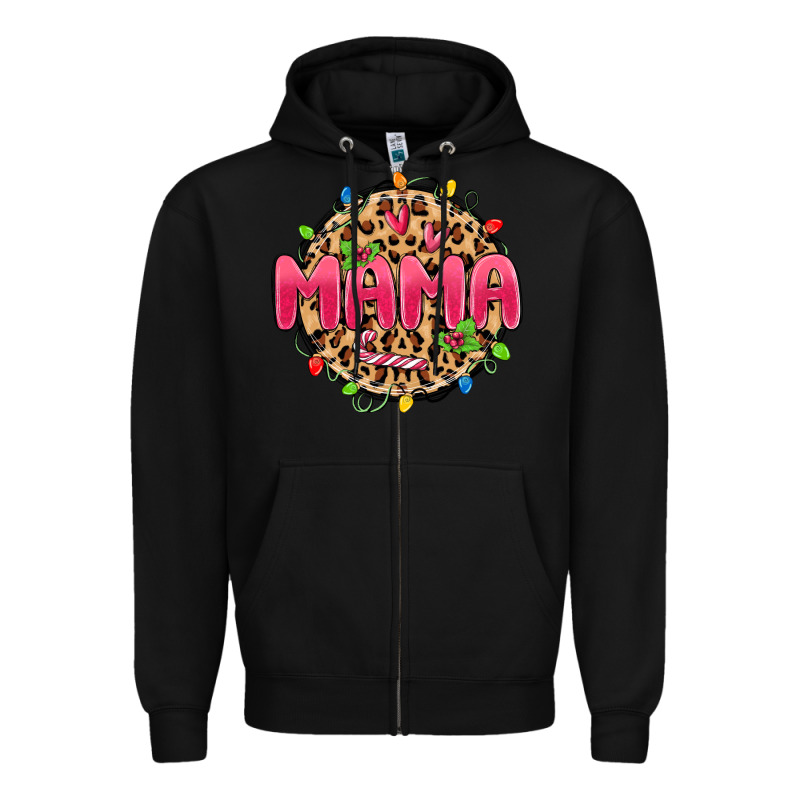 Mama Christmas Lights Zipper Hoodie by MaliasSmallBusiness | Teevron