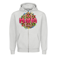 Dove Grey mama christmas lights Zipper Hoodie - MaliasSmallBusiness
