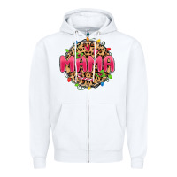 White mama christmas lights Zipper Hoodie - MaliasSmallBusiness